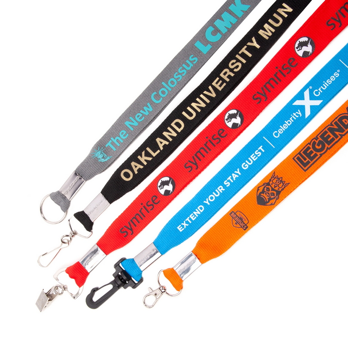 ''SDP1175350 Flat Polyester 1'''' LANYARDs with Custom Imprint''